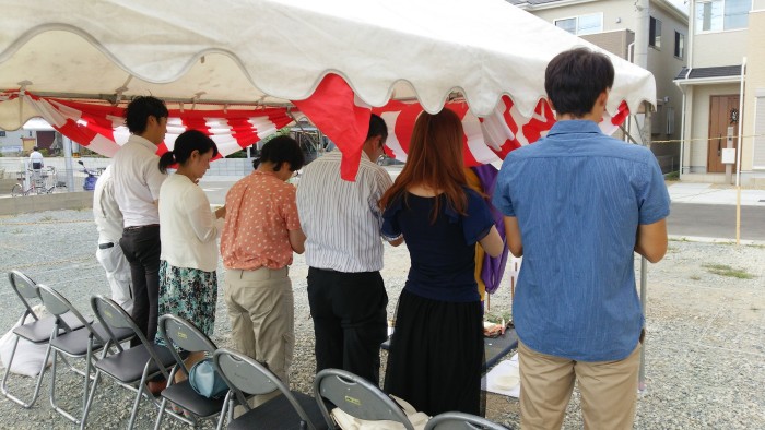 地鎮祭の様子