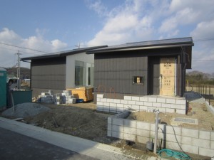 勝美住宅平屋建てモデルハウス外観